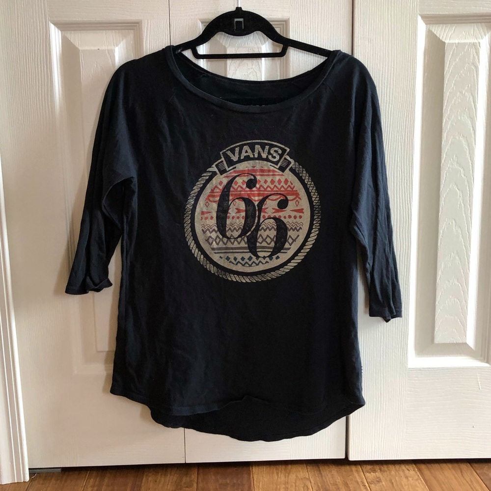 Vans Throwback Logo 3/4 Sleeve Tee